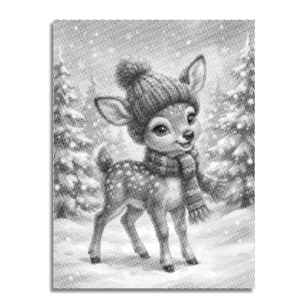 Śliczny obraz w kropki renifera