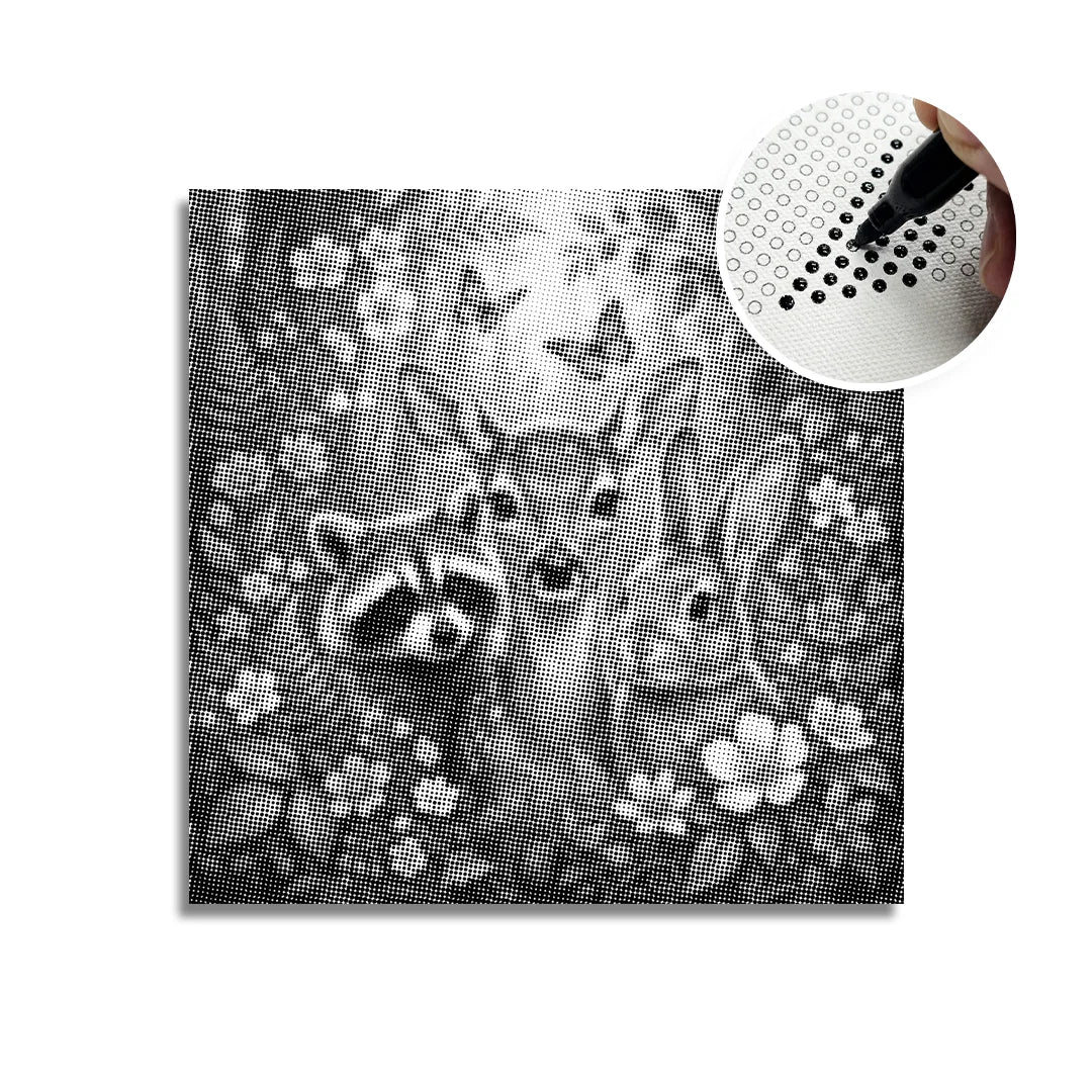 Kobiety z Wilkiem Punktowe Malowanie ➤ Wysyłka Następnego Dnia ✅ | Najwyższa Jakość