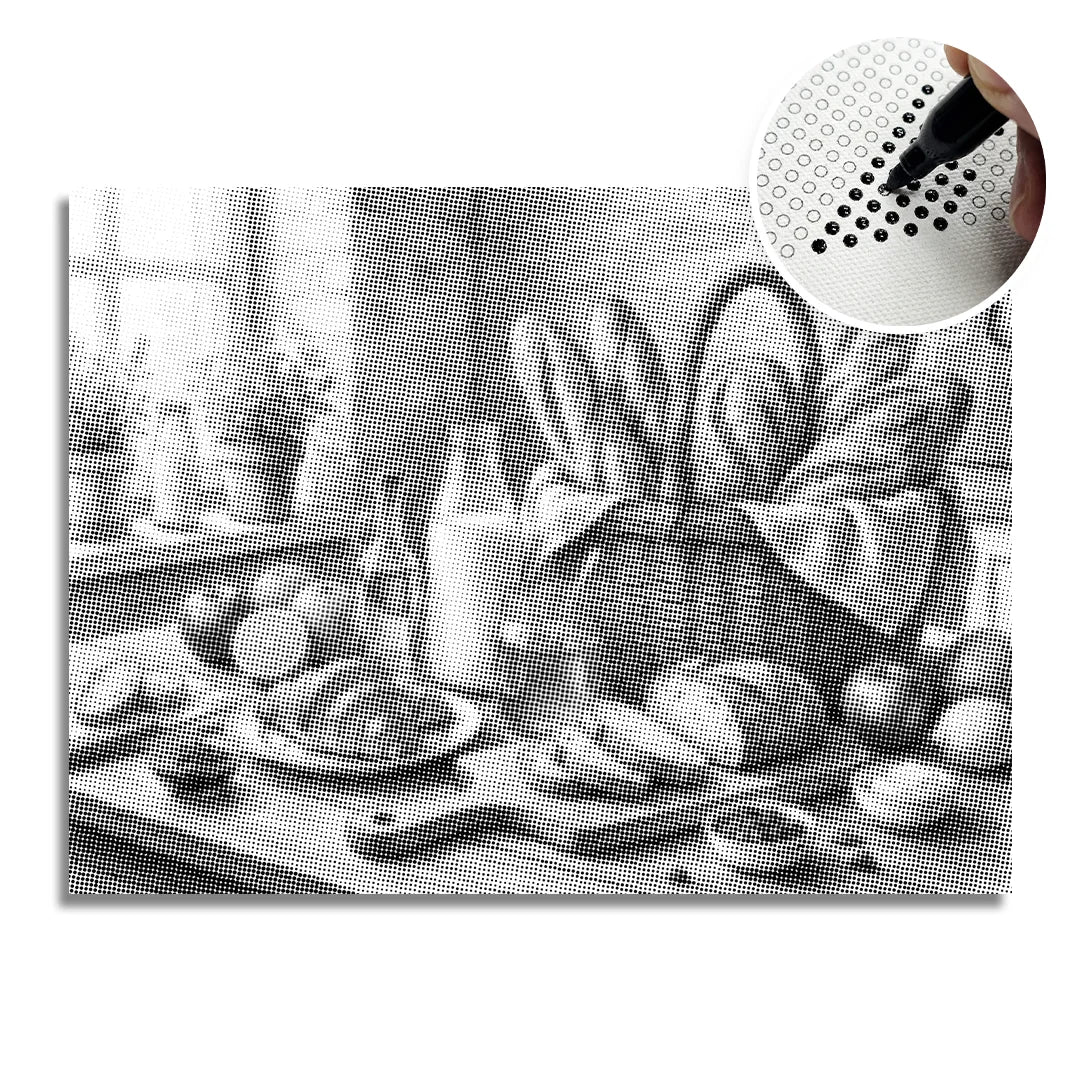 Malowanie kropek koszyka na chleb