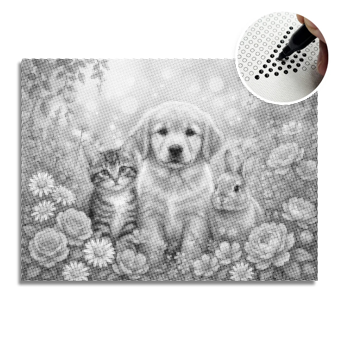 Kobiety z Wilkiem Punktowe Malowanie ➤ Wysyłka Następnego Dnia ✅ | Najwyższa Jakość