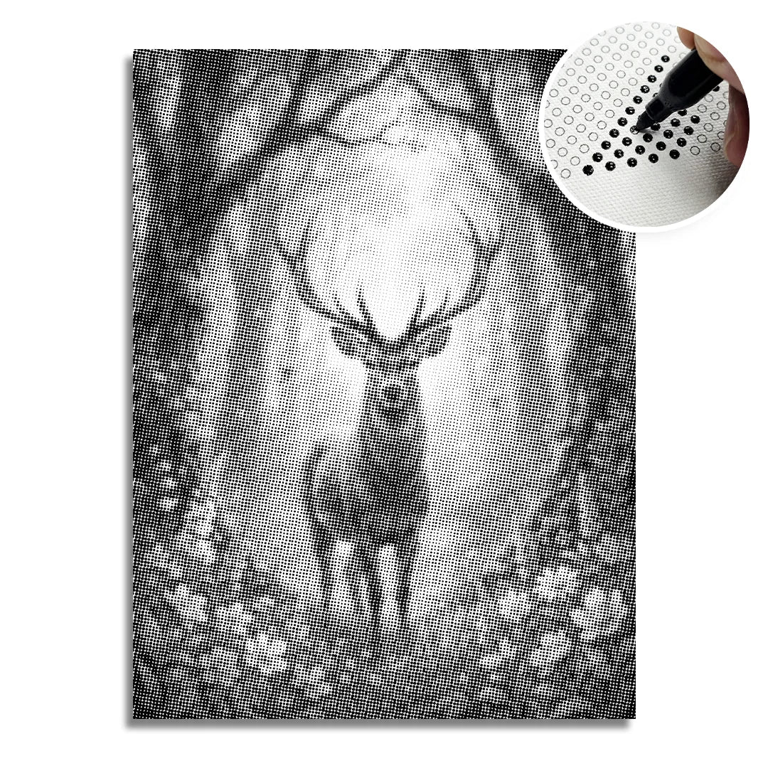 Kobiety z Wilkiem Punktowe Malowanie ➤ Wysyłka Następnego Dnia ✅ | Najwyższa Jakość