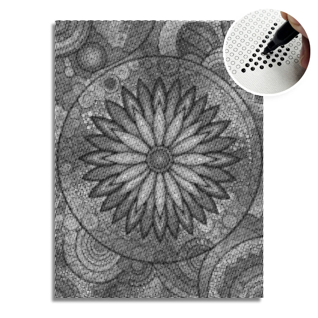 Kwiat z kropkami Malowanie kropek