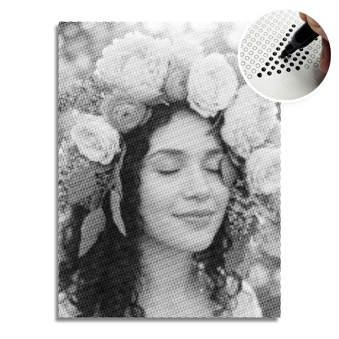 Kobiety z Wilkiem Punktowe Malowanie ➤ Wysyłka Następnego Dnia ✅ | Najwyższa Jakość