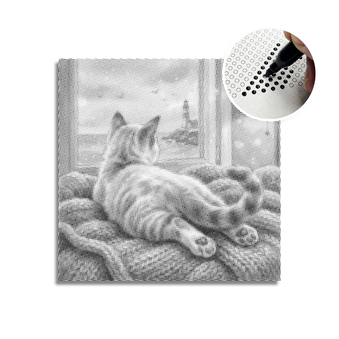 Kobiety z Wilkiem Punktowe Malowanie ➤ Wysyłka Następnego Dnia ✅ | Najwyższa Jakość