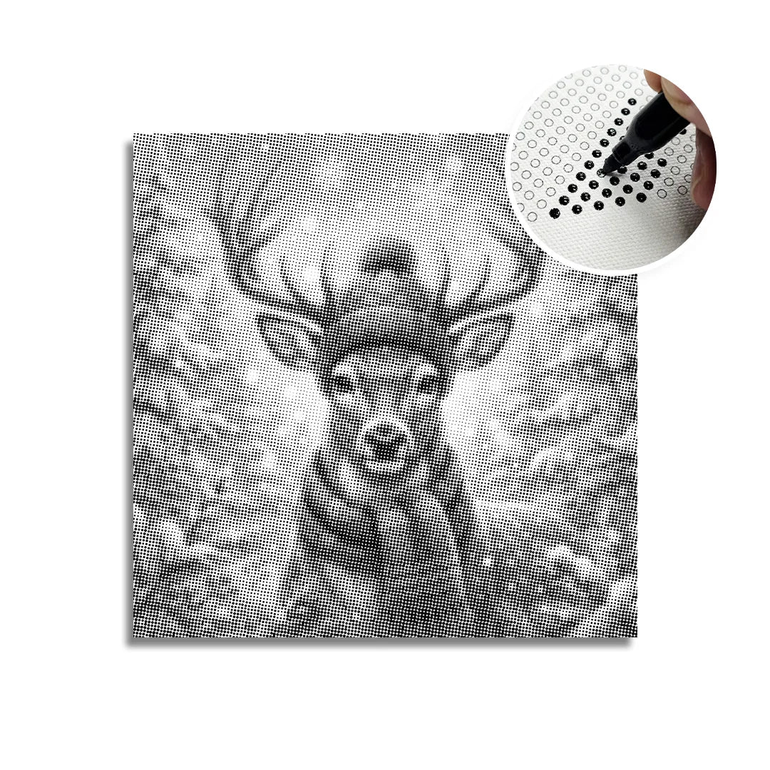 Kobiety z Wilkiem Punktowe Malowanie ➤ Wysyłka Następnego Dnia ✅ | Najwyższa Jakość