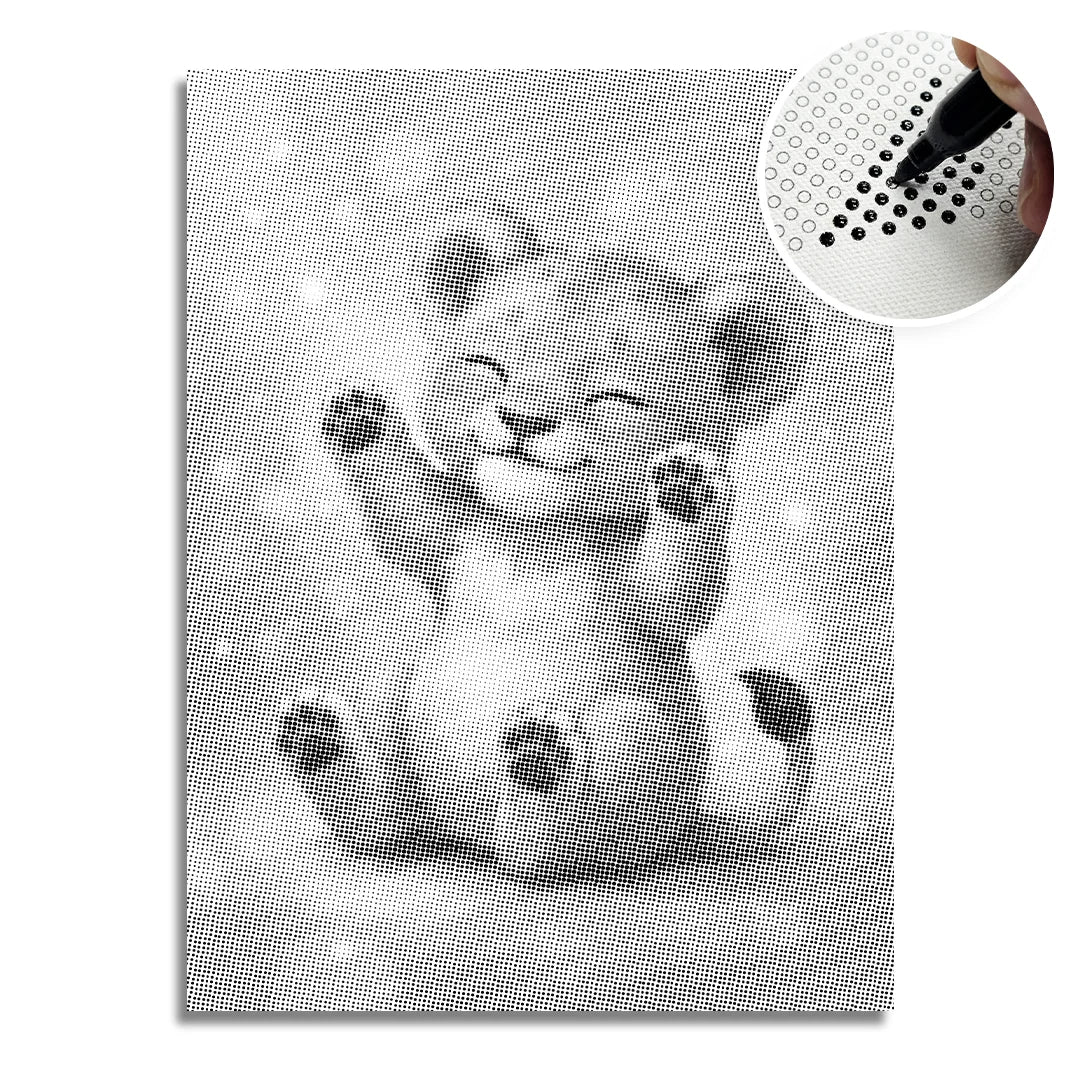 Kobiety z Wilkiem Punktowe Malowanie ➤ Wysyłka Następnego Dnia ✅ | Najwyższa Jakość