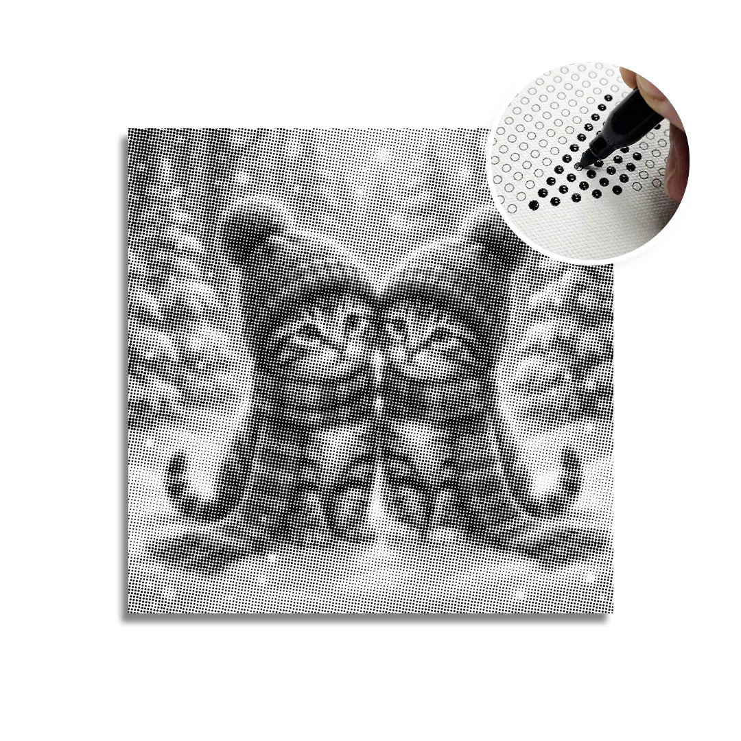 Kobiety z Wilkiem Punktowe Malowanie ➤ Wysyłka Następnego Dnia ✅ | Najwyższa Jakość