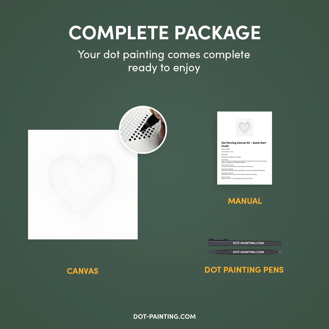 Malowanie kropek w kształcie serca punktów