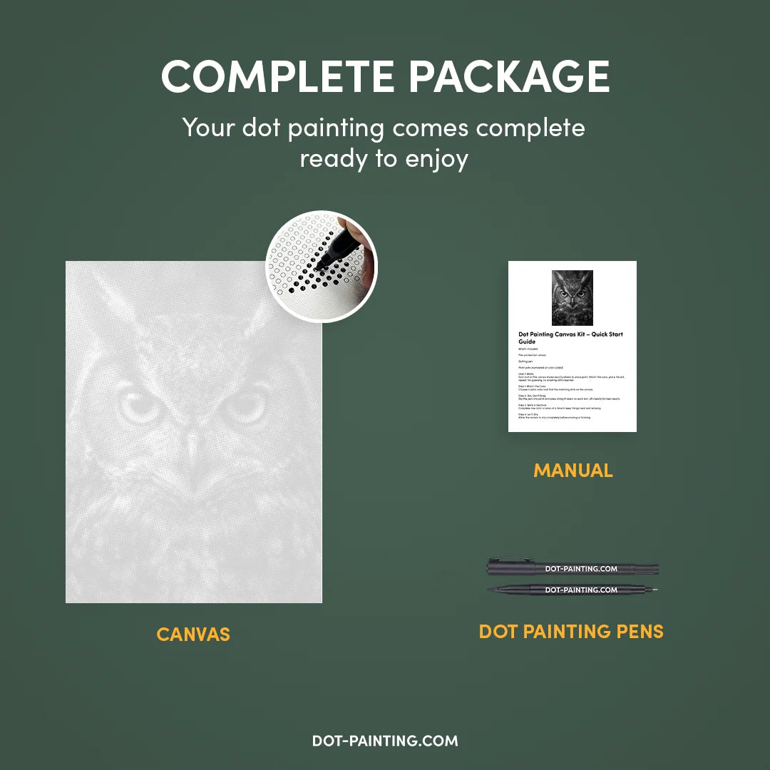 Kobiety z Wilkiem Punktowe Malowanie ➤ Wysyłka Następnego Dnia ✅ | Najwyższa Jakość