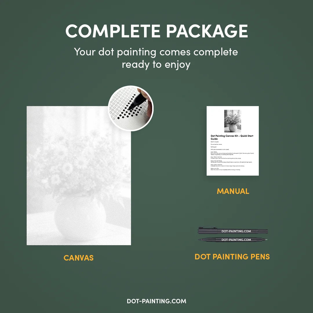 Kobiety z Wilkiem Punktowe Malowanie ➤ Wysyłka Następnego Dnia ✅ | Najwyższa Jakość