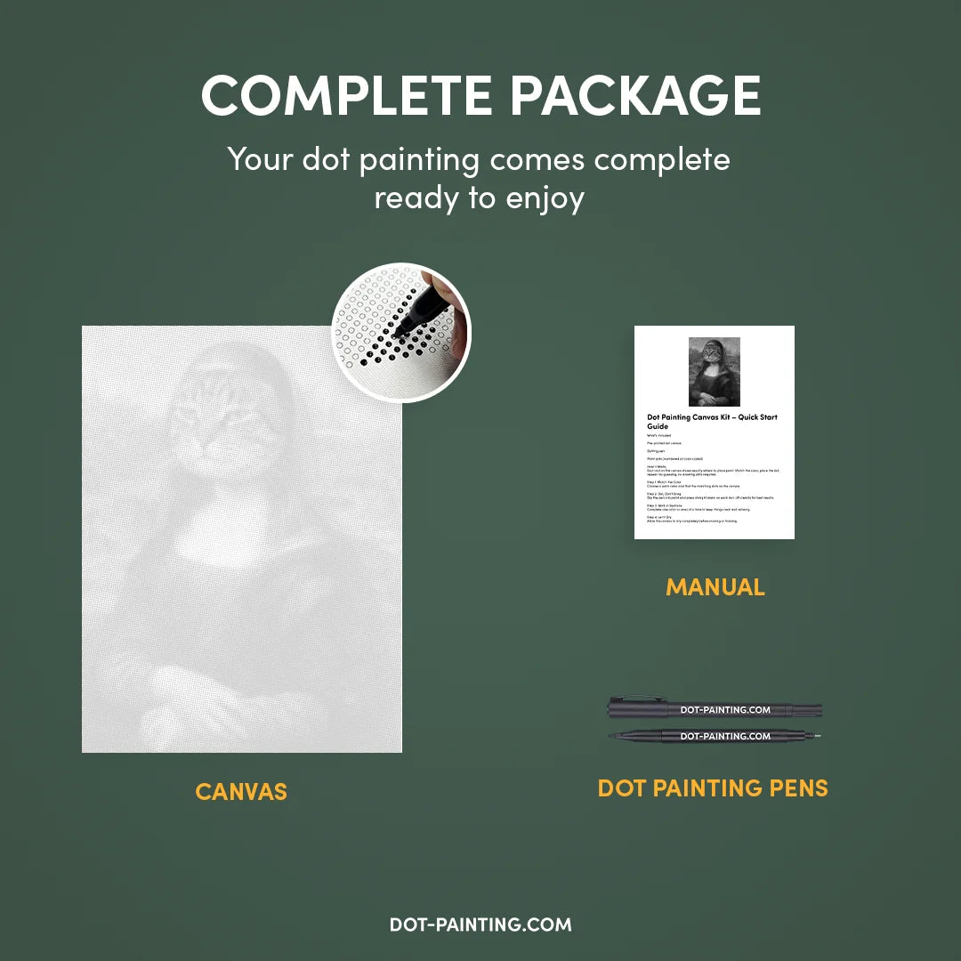 Kobiety z Wilkiem Punktowe Malowanie ➤ Wysyłka Następnego Dnia ✅ | Najwyższa Jakość