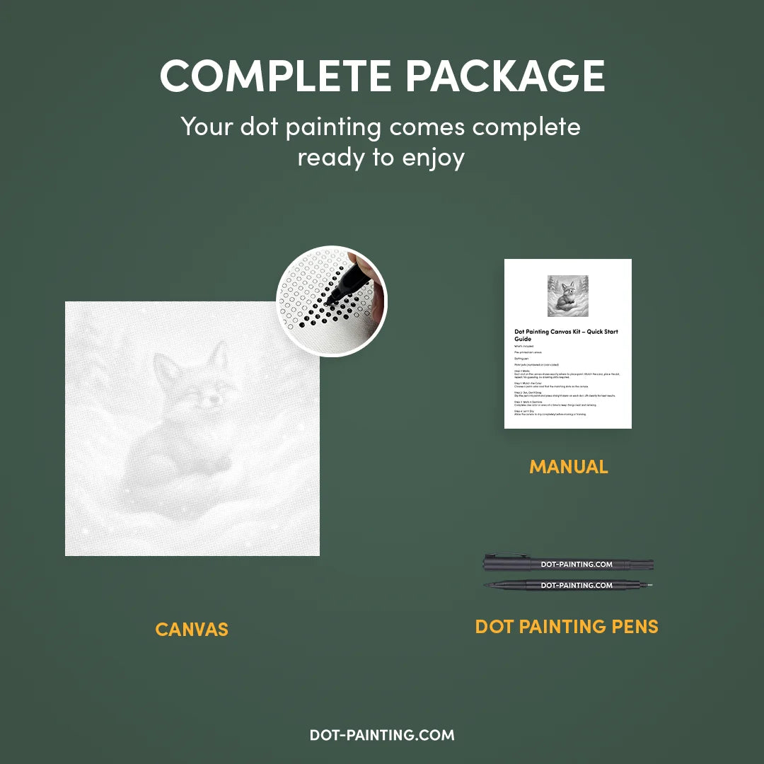 Kobiety z Wilkiem Punktowe Malowanie ➤ Wysyłka Następnego Dnia ✅ | Najwyższa Jakość