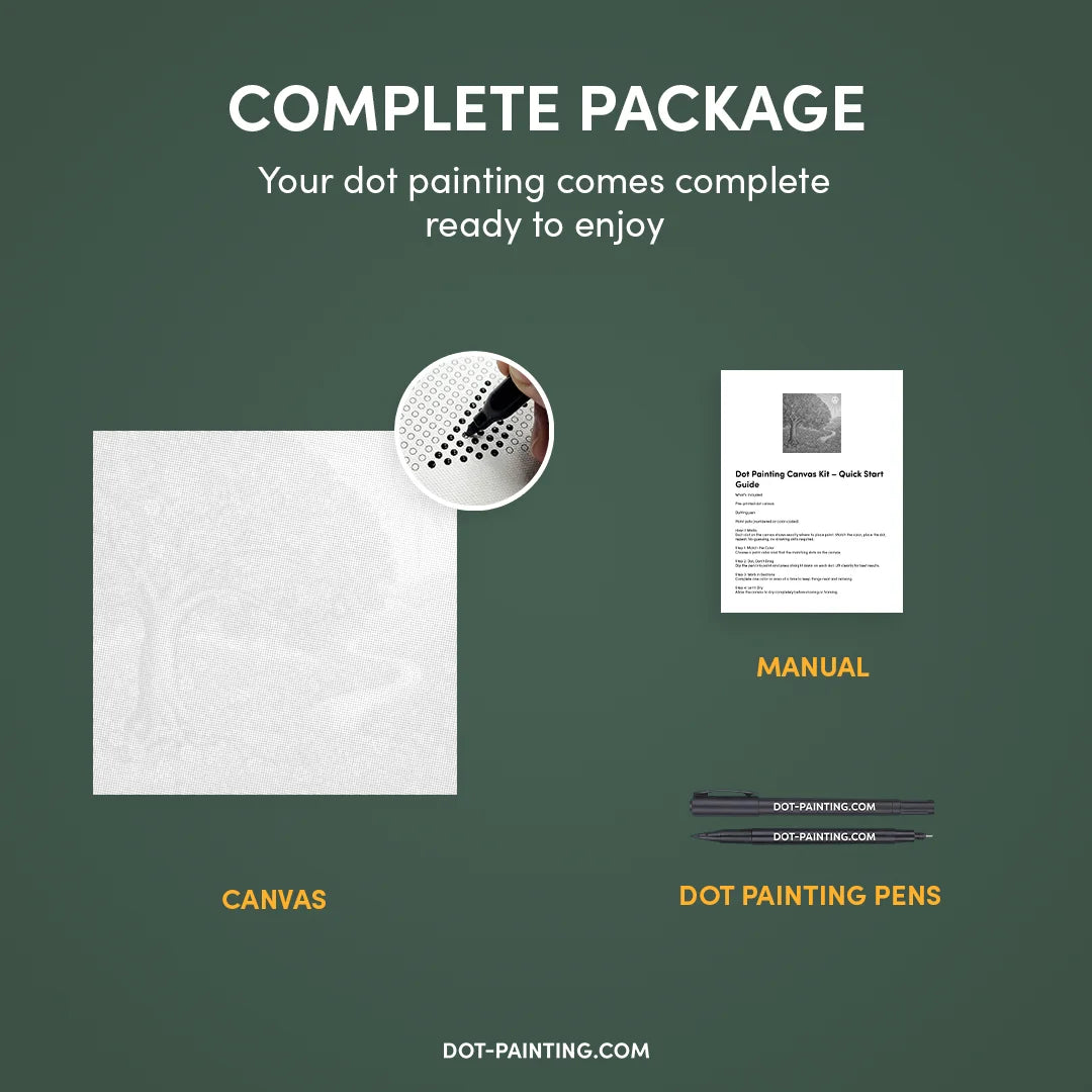 Kobiety z Wilkiem Punktowe Malowanie ➤ Wysyłka Następnego Dnia ✅ | Najwyższa Jakość