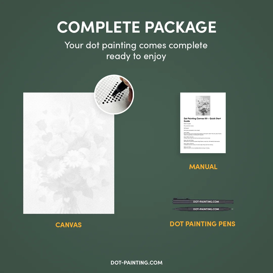 Serce i Kwiaty Punktowe Malowanie