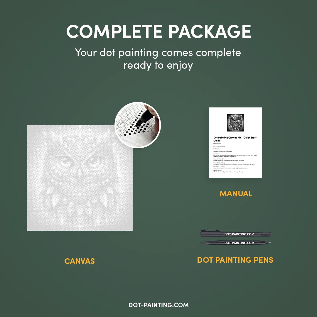 Kobiety z Wilkiem Punktowe Malowanie ➤ Wysyłka Następnego Dnia ✅ | Najwyższa Jakość