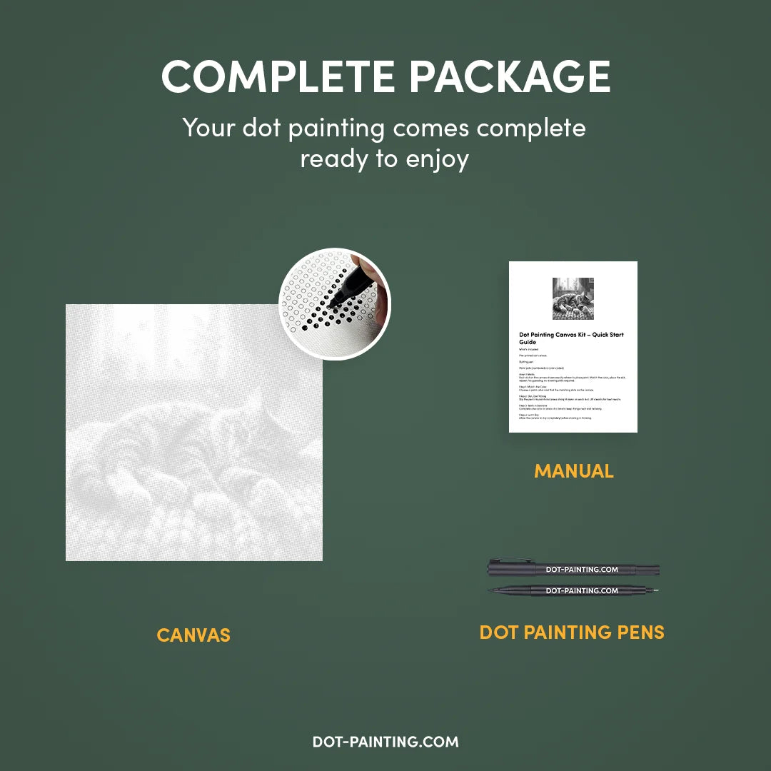 Kobiety z Wilkiem Punktowe Malowanie ➤ Wysyłka Następnego Dnia ✅ | Najwyższa Jakość