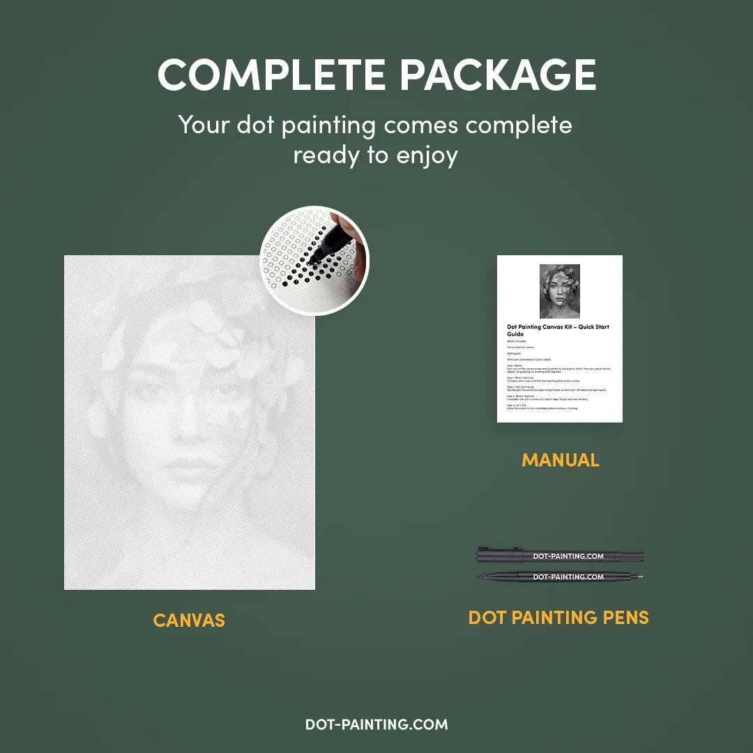 Kobiety z Wilkiem Punktowe Malowanie ➤ Wysyłka Następnego Dnia ✅ | Najwyższa Jakość