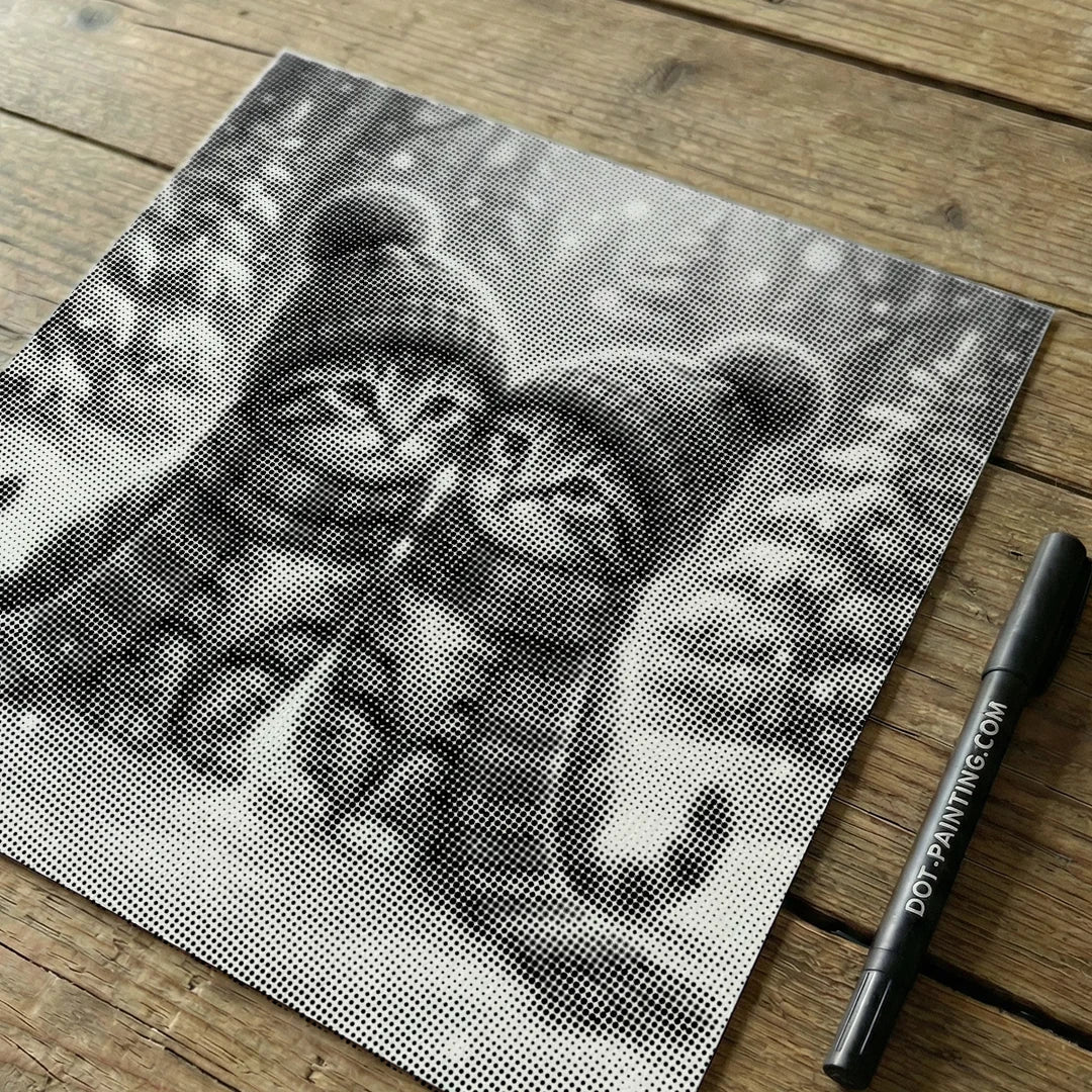 Kobiety z Wilkiem Punktowe Malowanie ➤ Wysyłka Następnego Dnia ✅ | Najwyższa Jakość