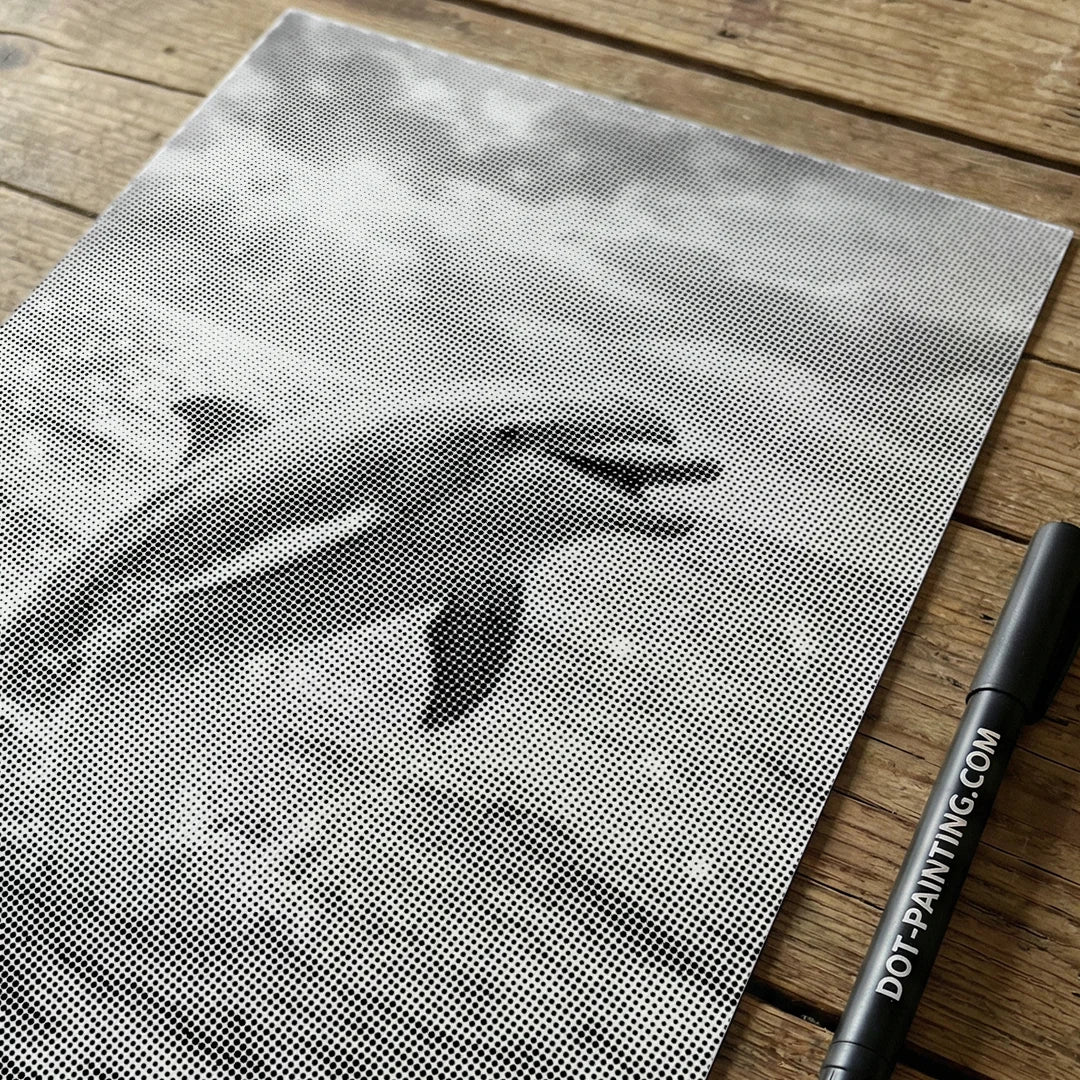 Skaczący Delfin Dot Painting