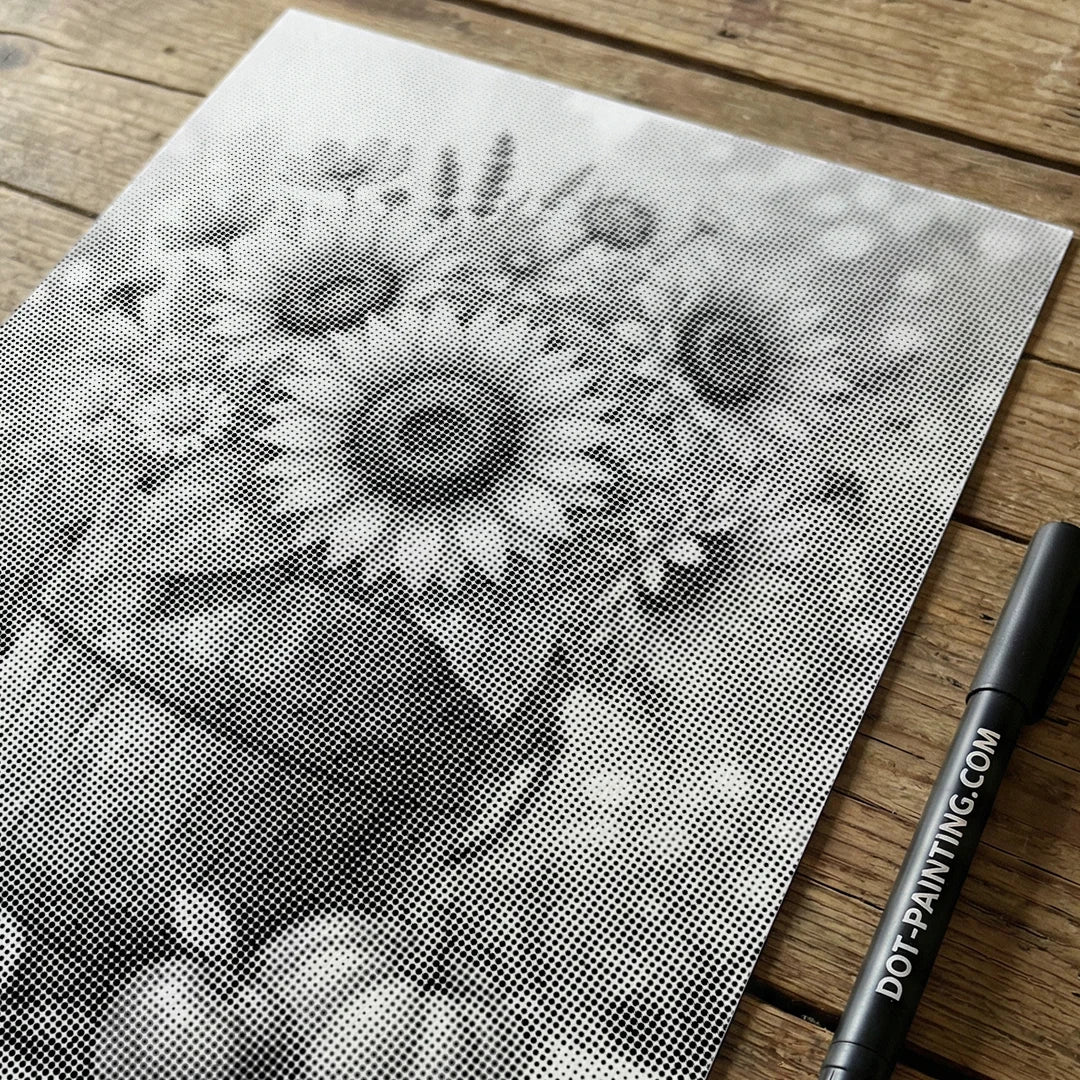 Słoneczniki punktowe malowanie