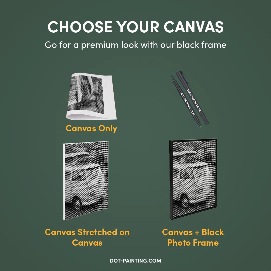 Oude VW-bus punktowe malowanie