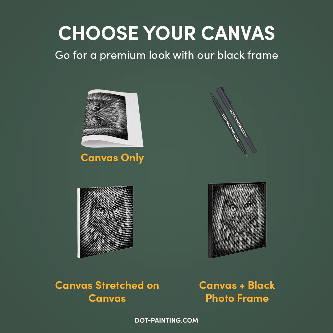 Kobiety z Wilkiem Punktowe Malowanie ➤ Wysyłka Następnego Dnia ✅ | Najwyższa Jakość