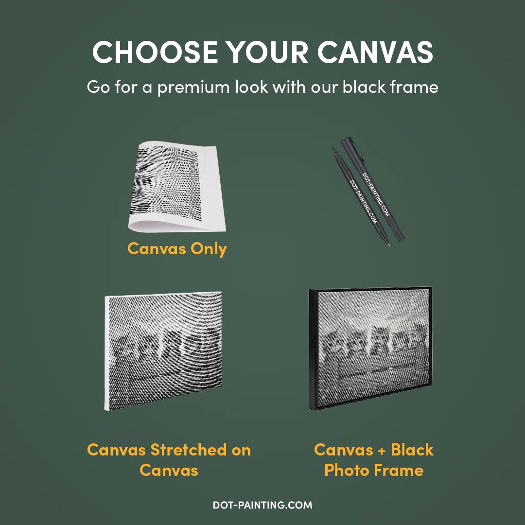 Kobiety z Wilkiem Punktowe Malowanie ➤ Wysyłka Następnego Dnia ✅ | Najwyższa Jakość