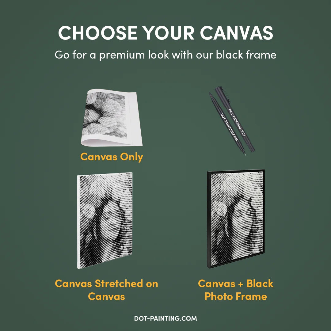 Kobiety z Wilkiem Punktowe Malowanie ➤ Wysyłka Następnego Dnia ✅ | Najwyższa Jakość