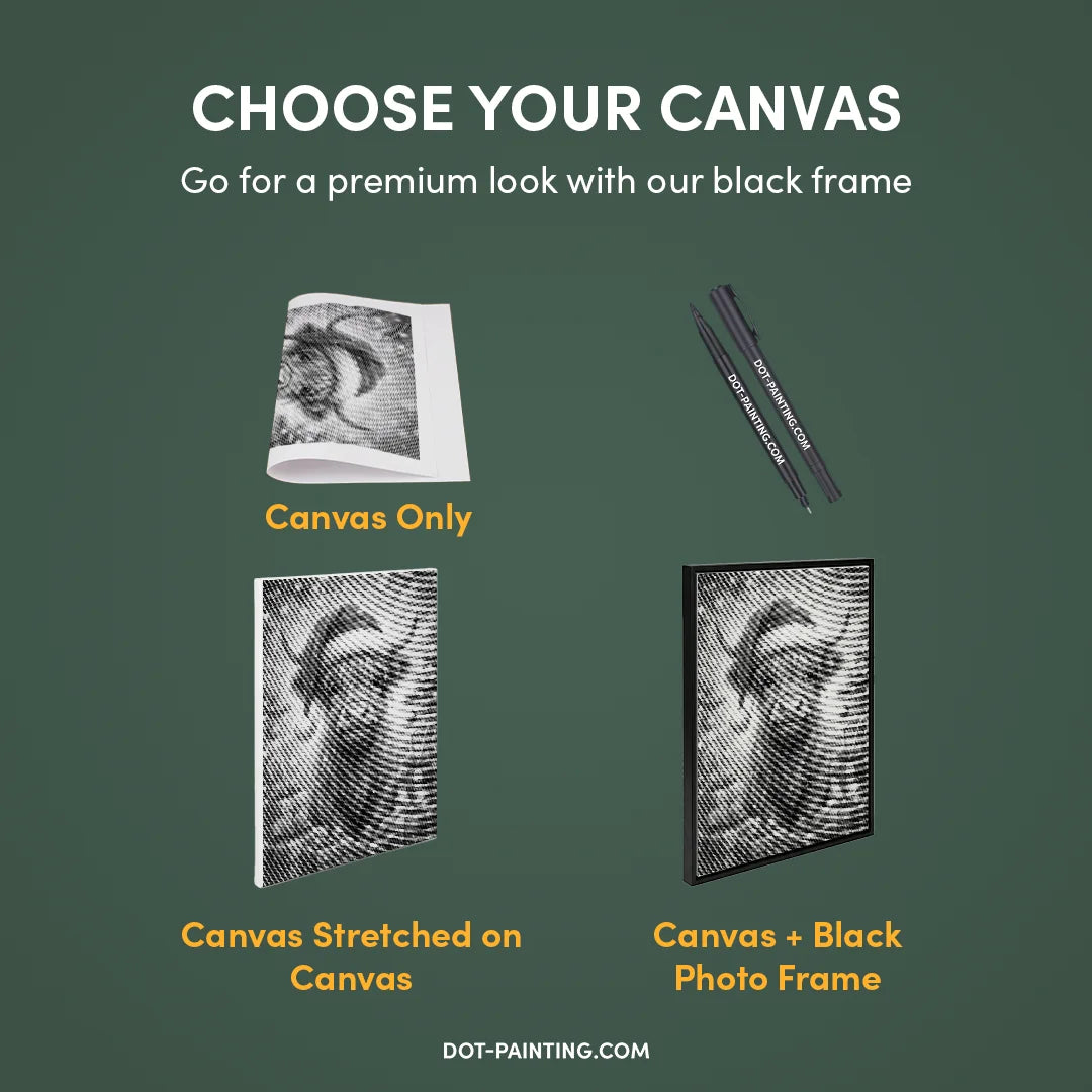 Kobiety z Wilkiem Punktowe Malowanie ➤ Wysyłka Następnego Dnia ✅ | Najwyższa Jakość