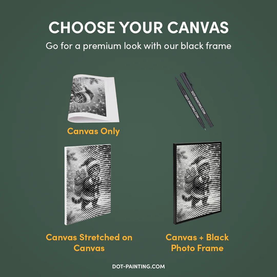 Kobiety z Wilkiem Punktowe Malowanie ➤ Wysyłka Następnego Dnia ✅ | Najwyższa Jakość