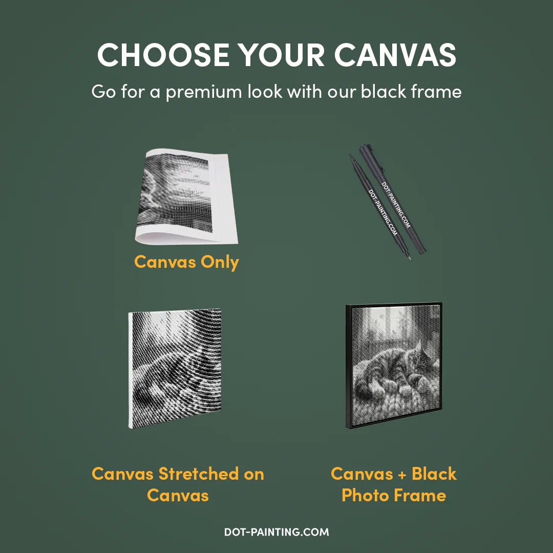 Kobiety z Wilkiem Punktowe Malowanie ➤ Wysyłka Następnego Dnia ✅ | Najwyższa Jakość