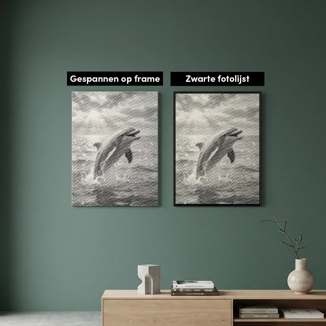 Skaczący Delfin Dot Painting