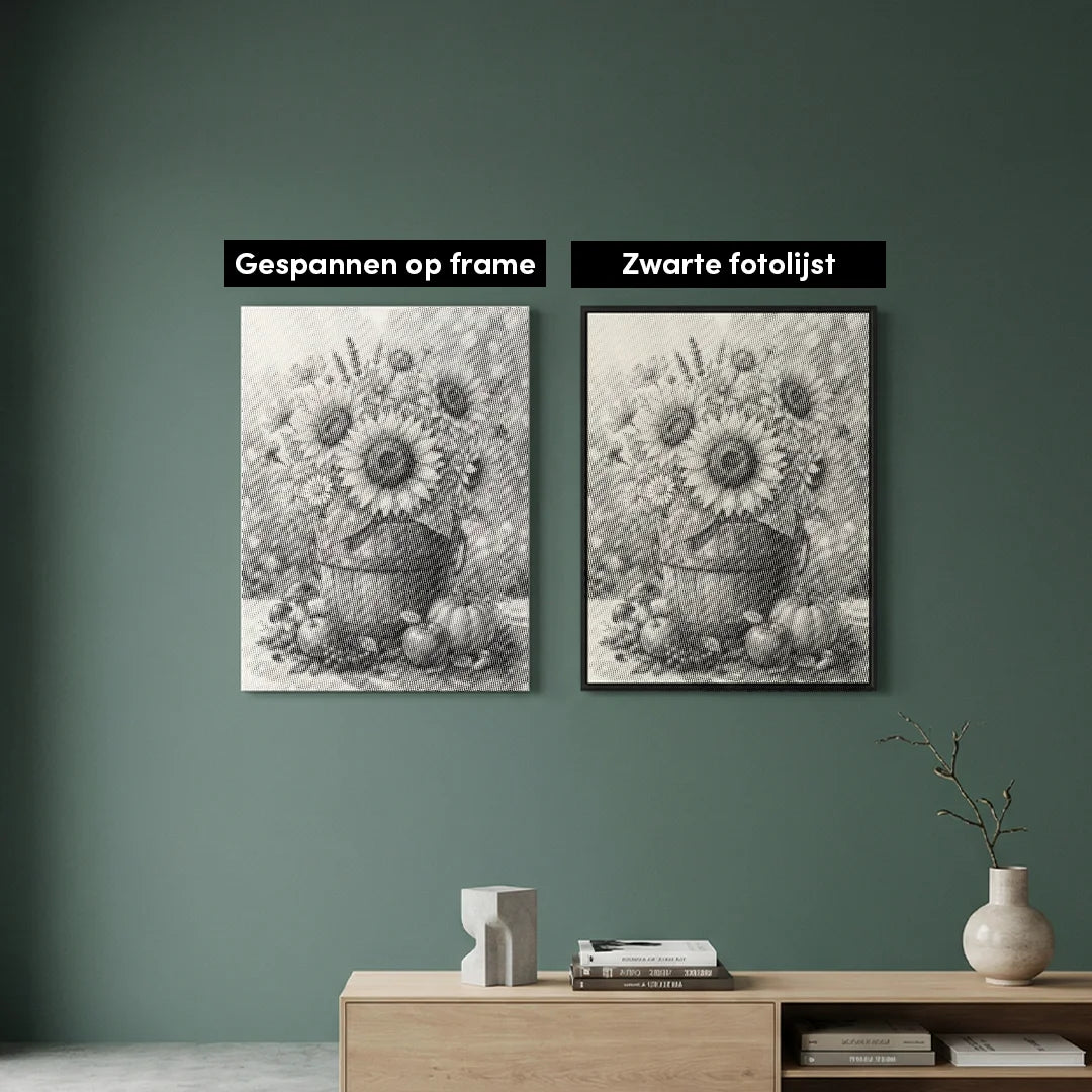 Słoneczniki punktowe malowanie