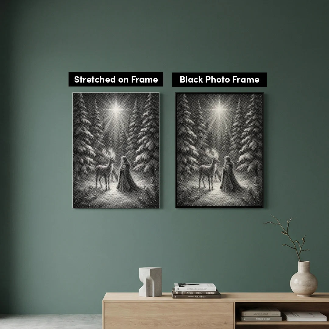 Kobiety z Wilkiem Punktowe Malowanie ➤ Wysyłka Następnego Dnia ✅ | Najwyższa Jakość