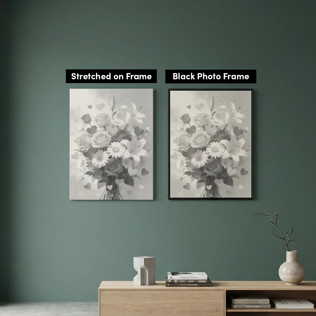 Serce i Kwiaty Punktowe Malowanie