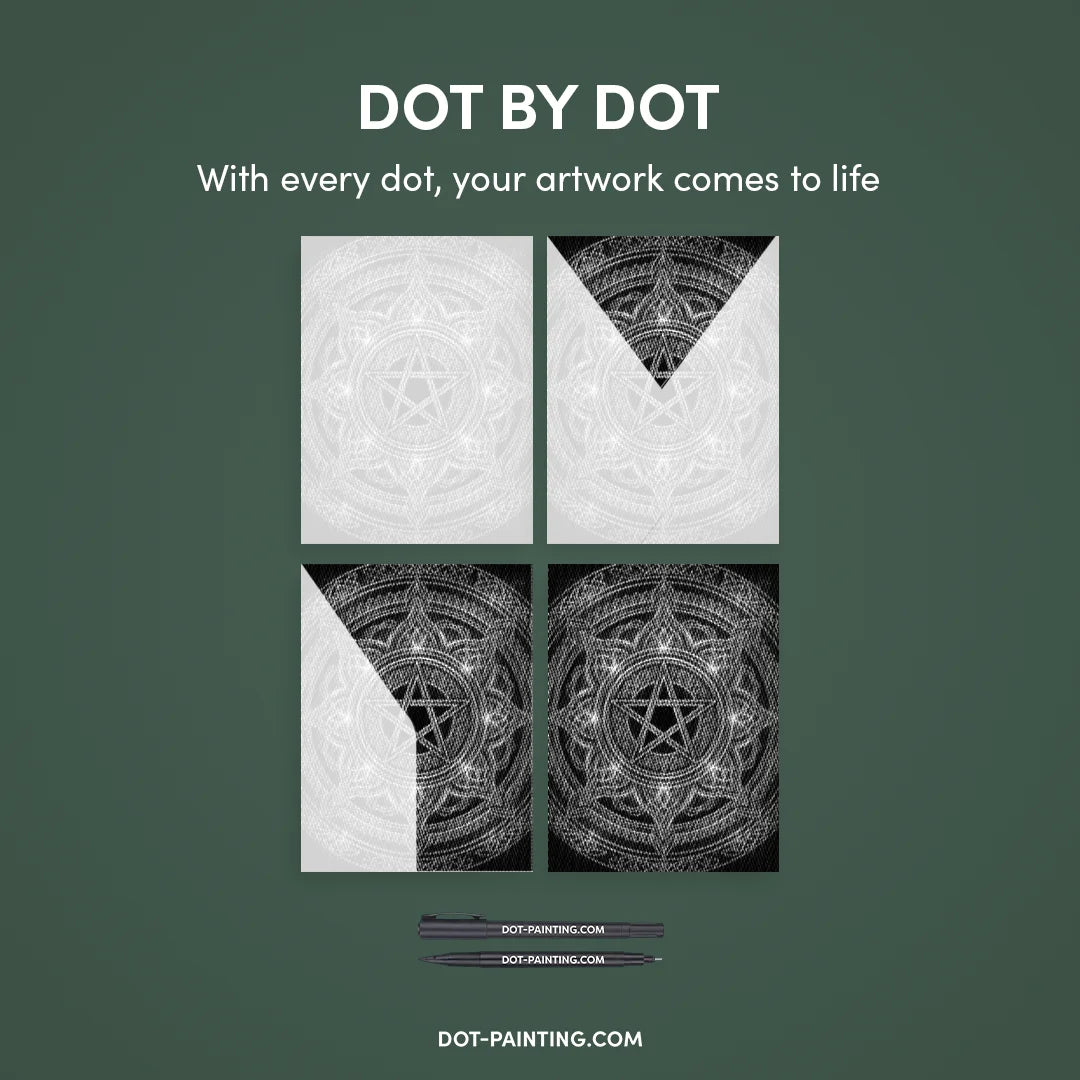 Kobiety z Wilkiem Punktowe Malowanie ➤ Wysyłka Następnego Dnia ✅ | Najwyższa Jakość