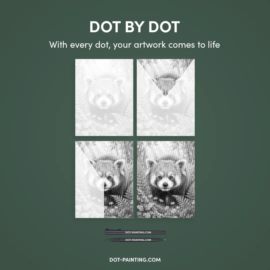 Kobiety z Wilkiem Punktowe Malowanie ➤ Wysyłka Następnego Dnia ✅ | Najwyższa Jakość