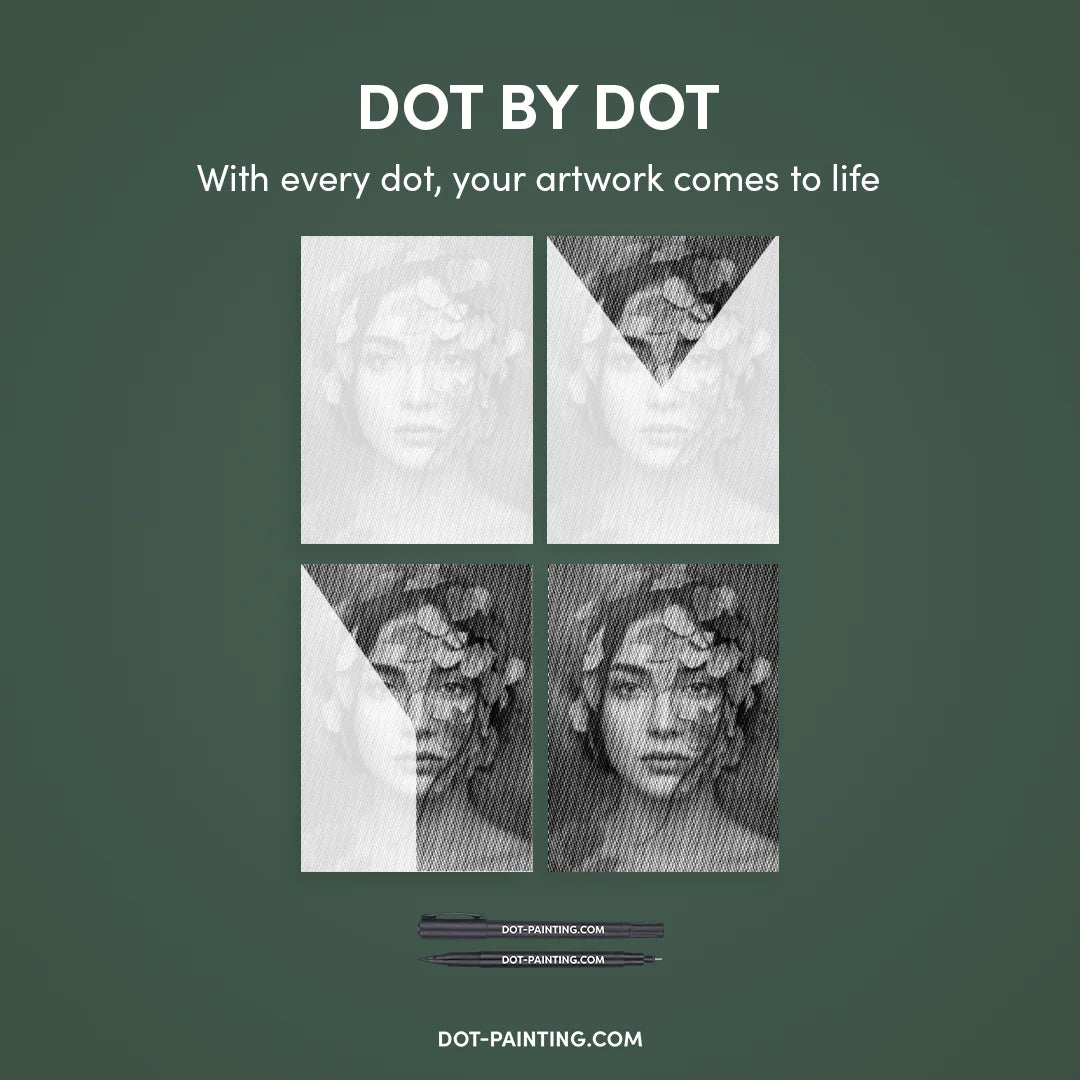 Kobiety z Wilkiem Punktowe Malowanie ➤ Wysyłka Następnego Dnia ✅ | Najwyższa Jakość