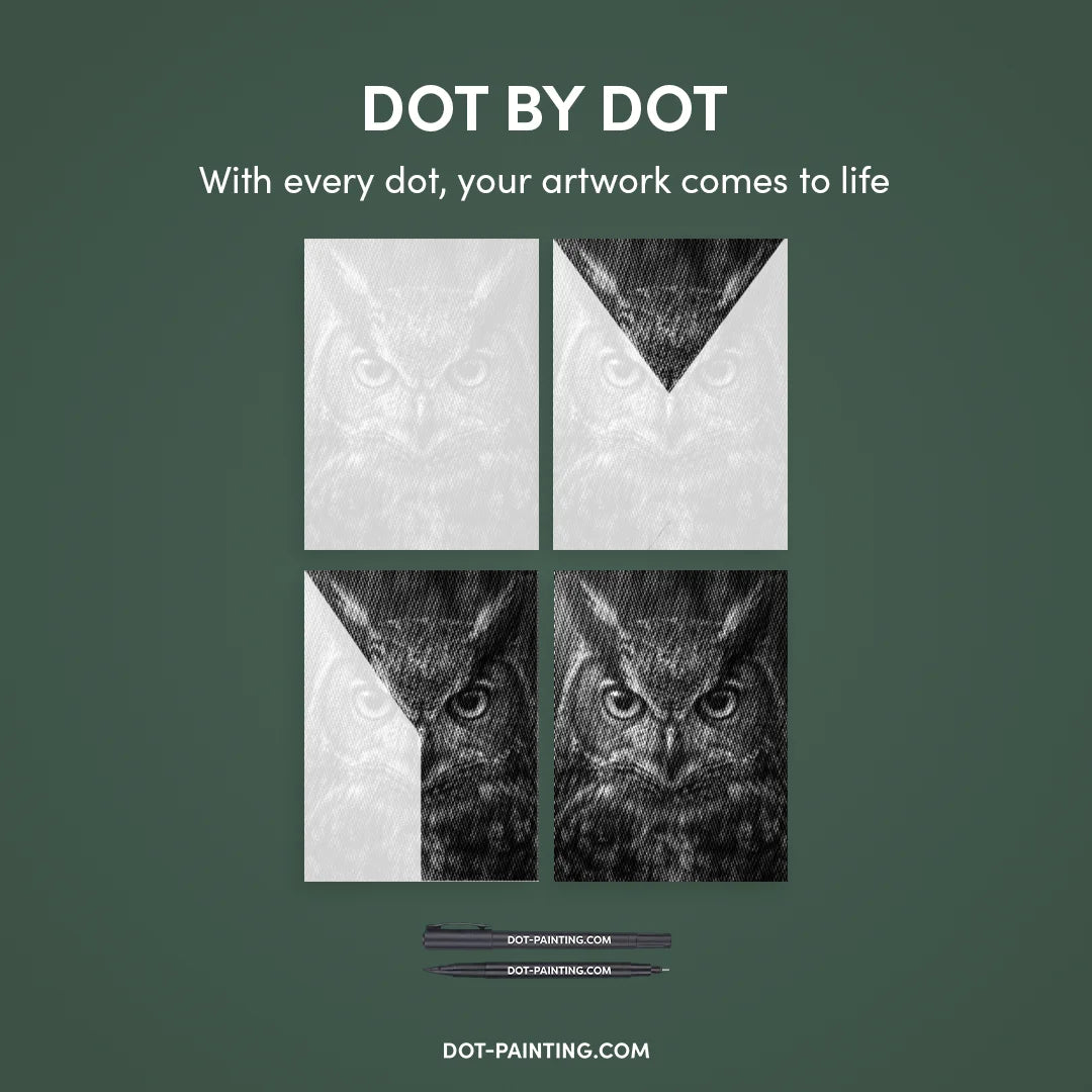 Kobiety z Wilkiem Punktowe Malowanie ➤ Wysyłka Następnego Dnia ✅ | Najwyższa Jakość