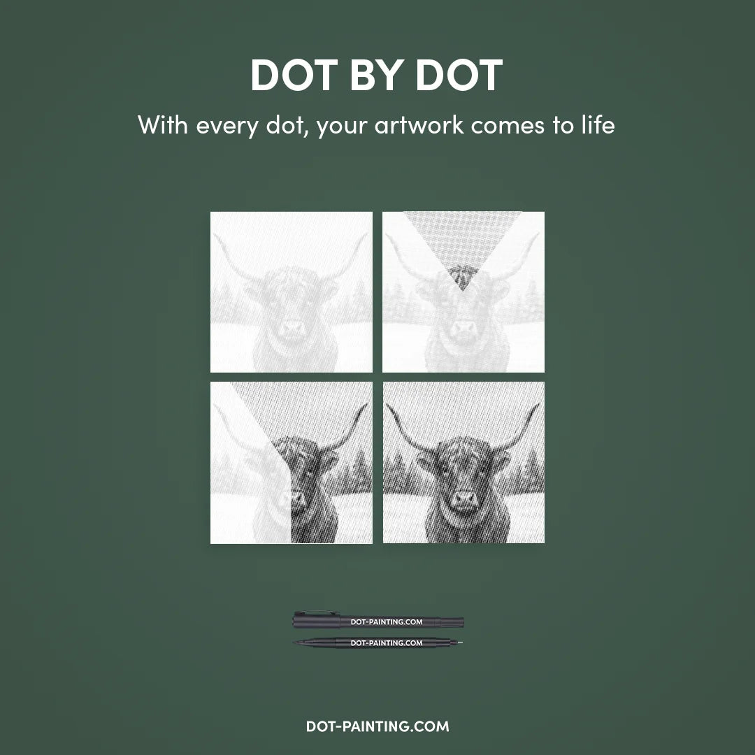 Kobiety z Wilkiem Punktowe Malowanie ➤ Wysyłka Następnego Dnia ✅ | Najwyższa Jakość