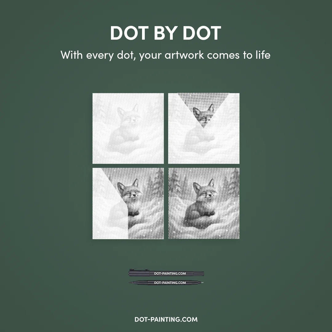 Kobiety z Wilkiem Punktowe Malowanie ➤ Wysyłka Następnego Dnia ✅ | Najwyższa Jakość