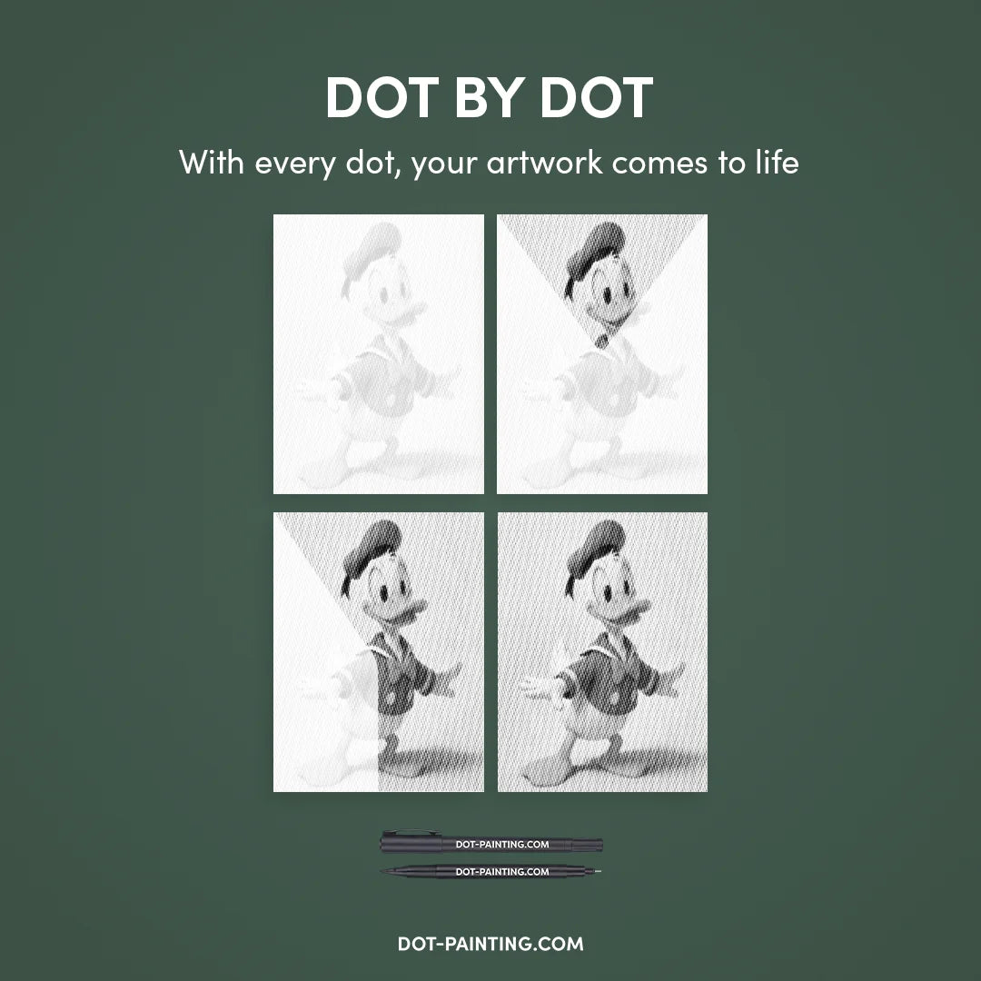 Donald Duck Punktowe Malowanie