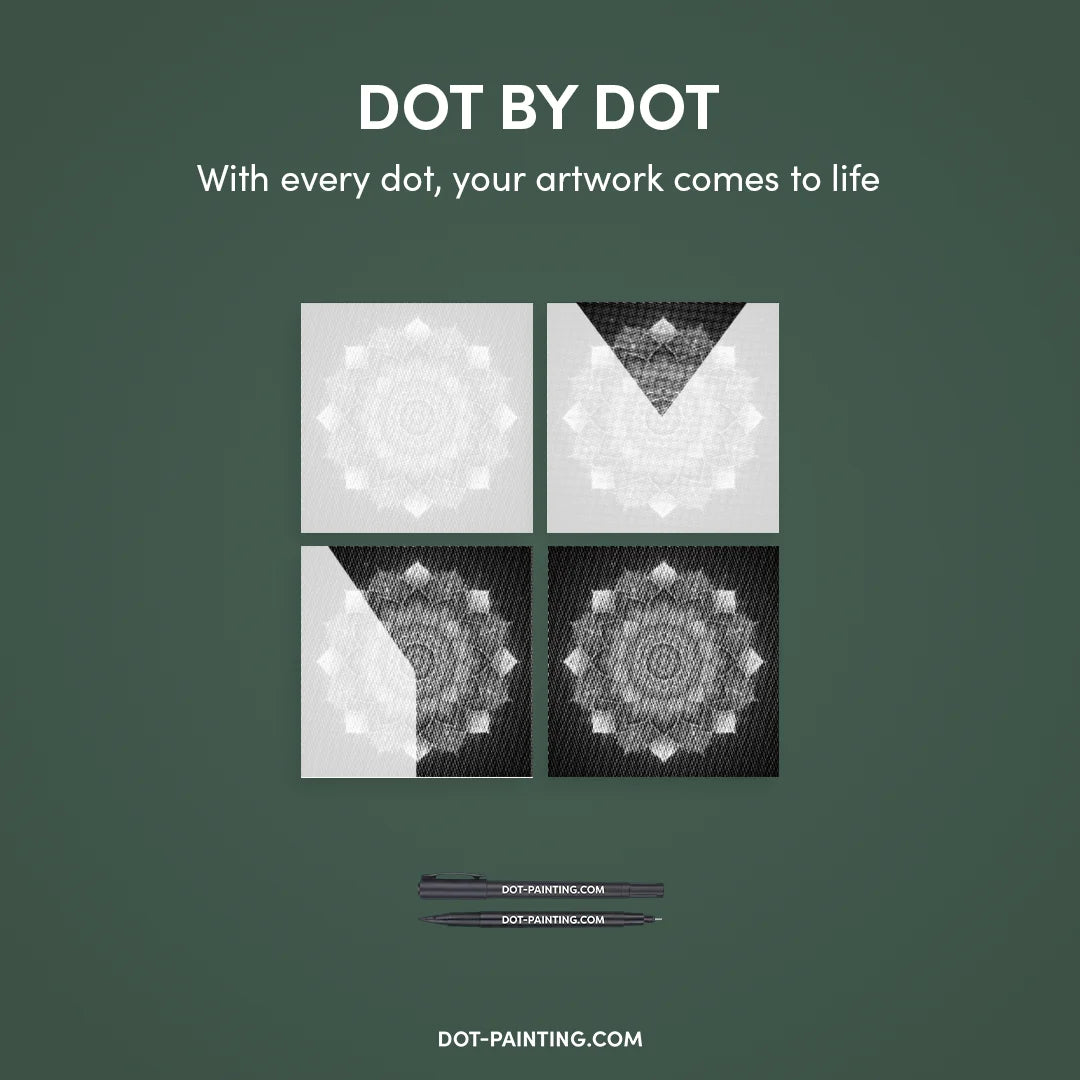 Kobiety z Wilkiem Punktowe Malowanie ➤ Wysyłka Następnego Dnia ✅ | Najwyższa Jakość