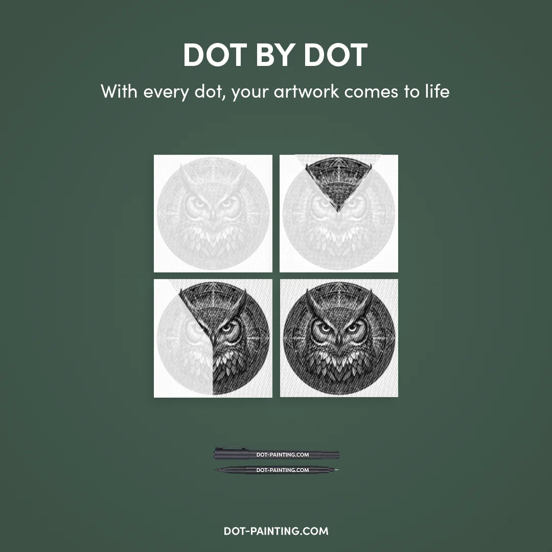 Kobiety z Wilkiem Punktowe Malowanie ➤ Wysyłka Następnego Dnia ✅ | Najwyższa Jakość