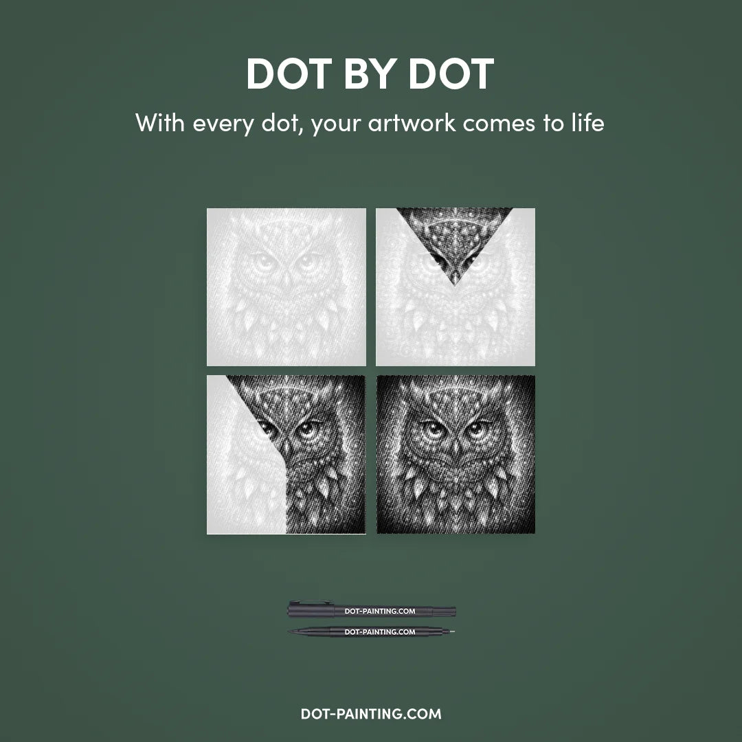 Kobiety z Wilkiem Punktowe Malowanie ➤ Wysyłka Następnego Dnia ✅ | Najwyższa Jakość