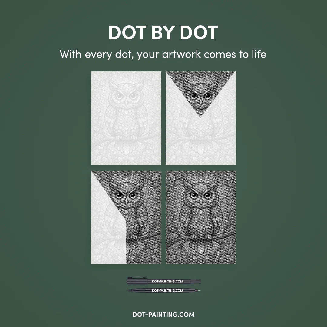 Kobiety z Wilkiem Punktowe Malowanie ➤ Wysyłka Następnego Dnia ✅ | Najwyższa Jakość