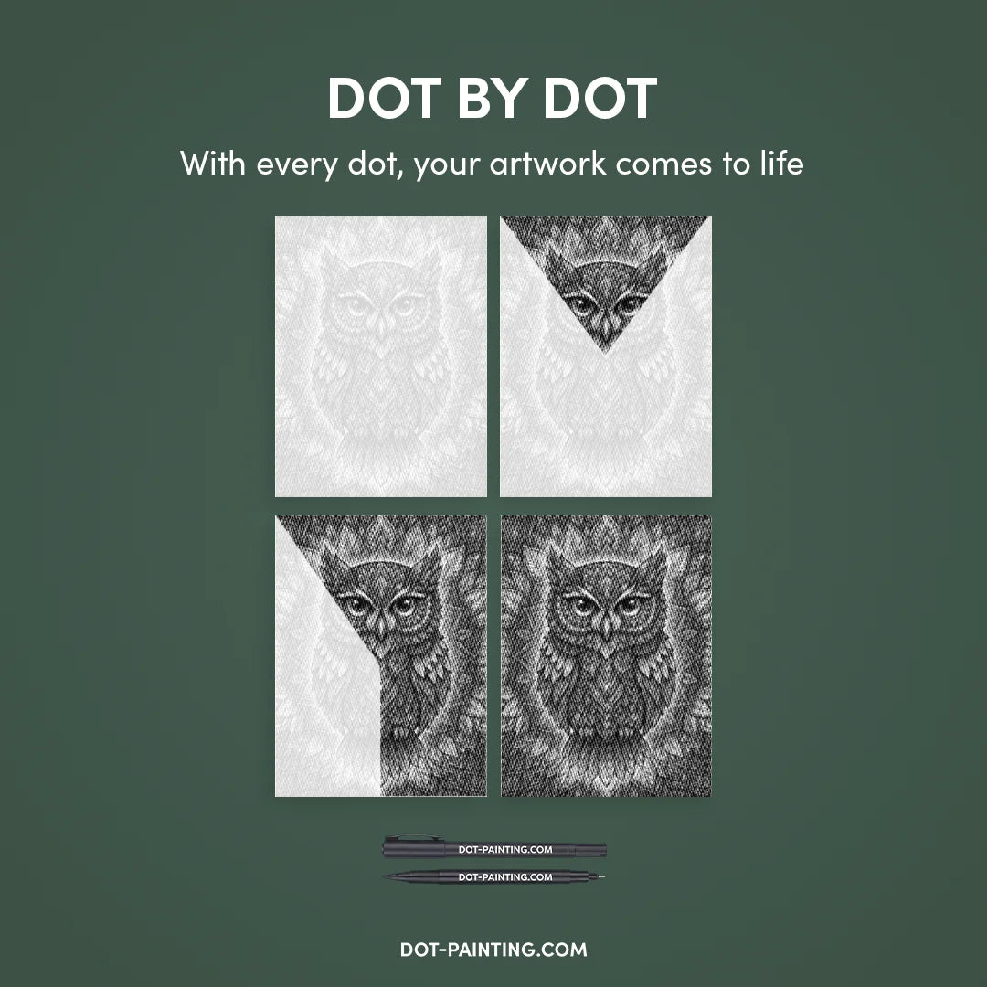 Kobiety z Wilkiem Punktowe Malowanie ➤ Wysyłka Następnego Dnia ✅ | Najwyższa Jakość