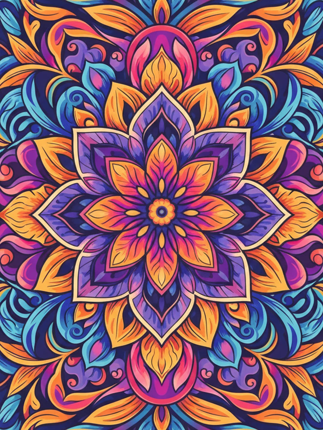 Kwiatowa Mandala Punktowe Malowanie Zestaw