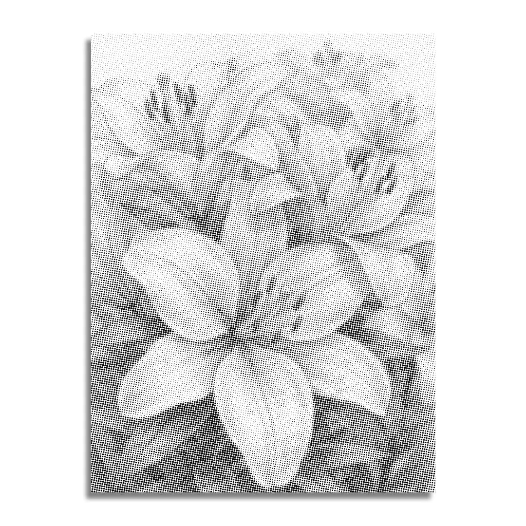 Malowanie kropek błyszczących kwiatów