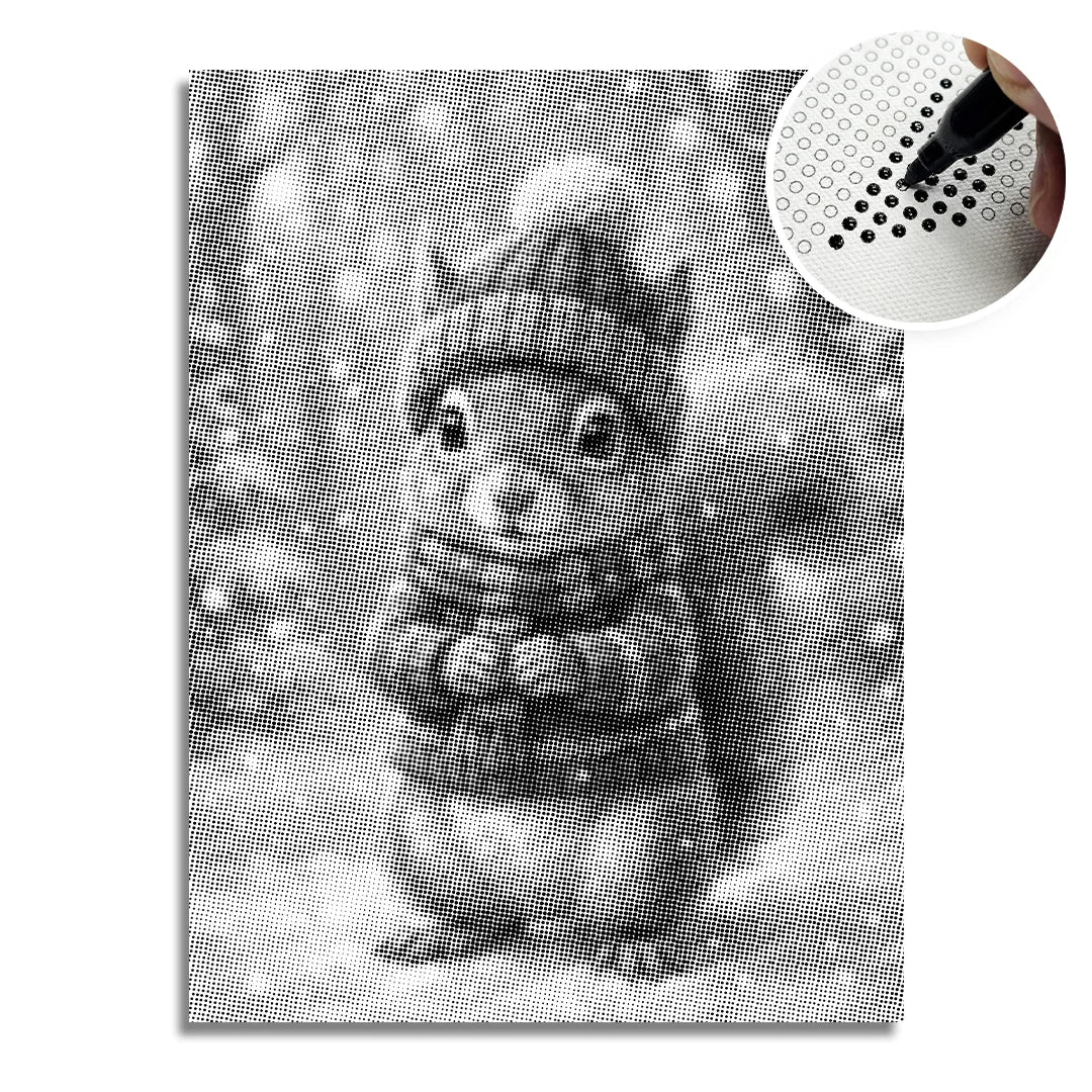 Malowanie kropek zimowej wiewiórki